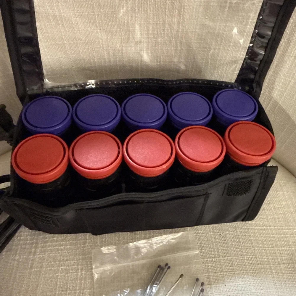 REMINGTON Hot Hair Curlers Travel Pageant 10 Ceramic Rollers with Clips